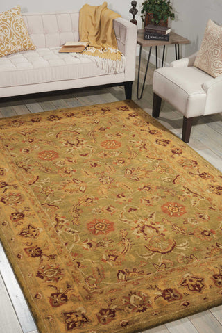 Nourison Jaipur JA12 Green Area Rug Room Image Feature