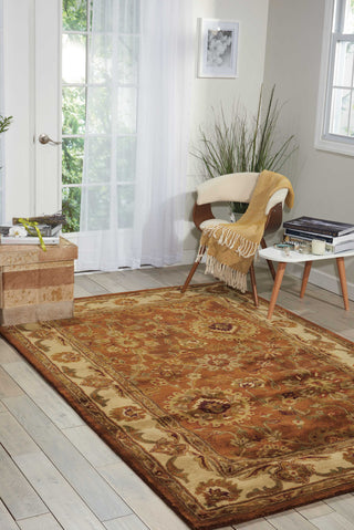 Nourison Jaipur JA13 Rust Area Rug Room Image Feature