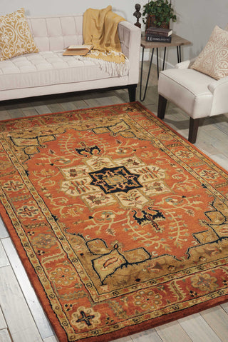 Nourison Jaipur JA33 Brick Area Rug Room Image Feature