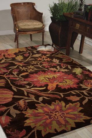 Nourison Jaipur JA41 Chocolate Area Rug Room Image Feature