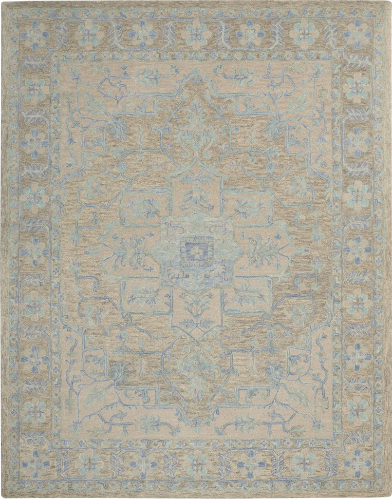 Nourison Jazmine JAZ01 Grey/Blue Area Rug main image