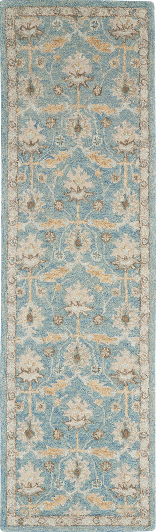 Nourison Jazmine JAZ02 Blue Area Rug Room Image Feature