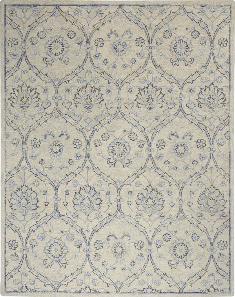 Nourison Jazmine JAZ03 Ivory/Blue Area Rug main image