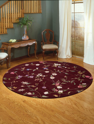 Nourison Julian JL45 Ruby Area Rug Round Image