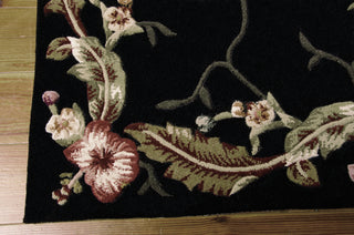 Nourison Julian JL46 Black Area Rug 3' X 8' Corner Shot