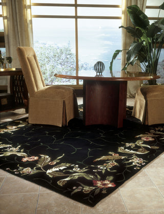 Nourison Julian JL46 Black Area Rug 6' X 9' Din Shot Feature