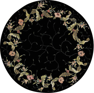 Nourison Julian JL46 Black Area Rug Round Image