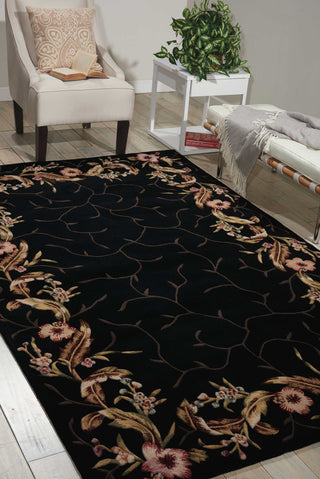 Nourison Julian JL46 Black Area Rug Room Image Feature