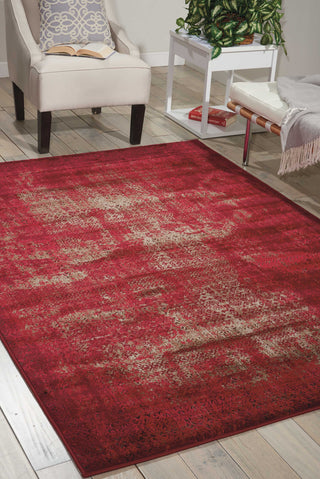 Nourison Karma KRM01 Red Area Rug Room Image Feature