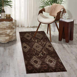 Nourison Karma KRM02 Chocolate Area Rug Room Image Feature