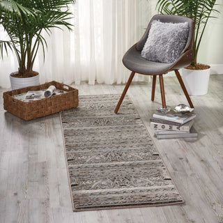 Nourison Karma KRM03 Stone Area Rug Room Image Feature