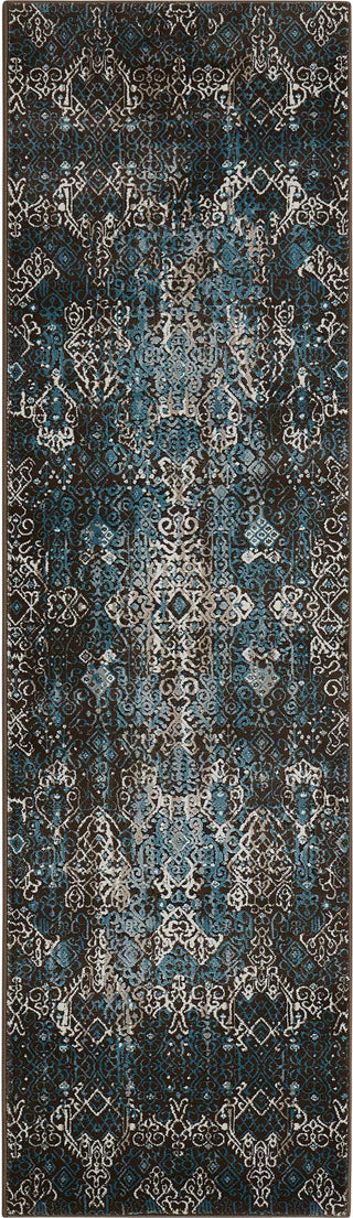 Nourison Karma KRM04 Blue Area Rug 3' X 8'