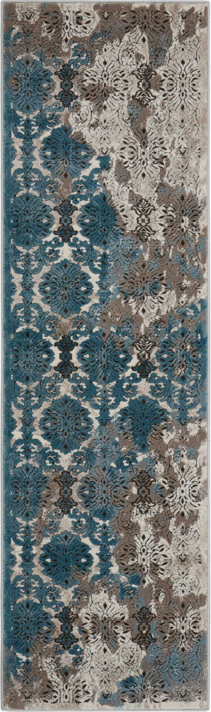 Nourison Karma KRM05 Ivory/Blue Area Rug