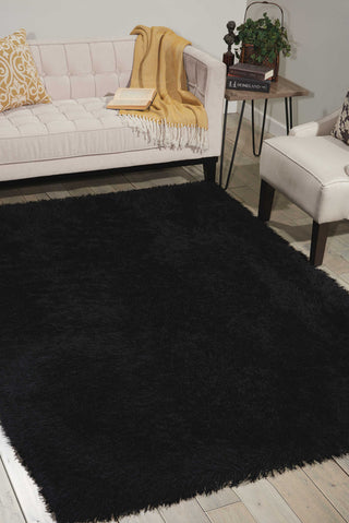 Nourison Studio KI900 Sunset Boulevard Shag Onyx Area Rug by Kathy Ireland Room Image Feature