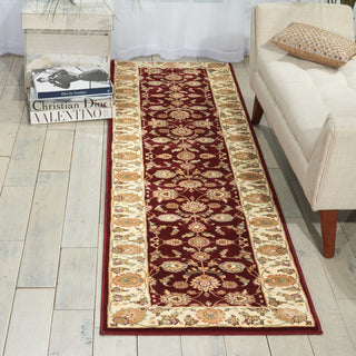 Nourison Antiquities ANT01 Empress Garden Garnet Area Rug by Kathy Ireland Texture Image Feature