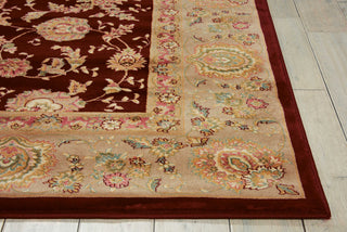 Nourison Antiquities ANT01 Empress Garden Garnet Area Rug by Kathy Ireland 5' X 7'