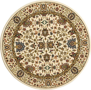 Nourison Antiquities ANT04 Royal Countryside Ivory Area Rug by Kathy Ireland 3' 9'' Round