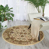 Nourison Antiquities ANT04 Royal Countryside Ivory Area Rug by Kathy Ireland 4' Round