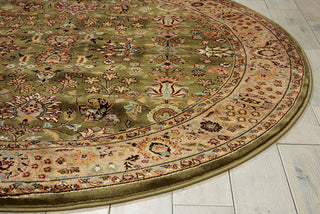 Nourison Antiquities ANT04 Royal Countryside Sage Area Rug by Kathy Ireland 6' Round