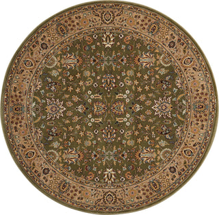 Nourison Antiquities ANT04 Royal Countryside Sage Area Rug by Kathy Ireland 6' Round