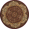 Nourison Antiquities ANT05 Stately Empire Burgundy Area Rug by Kathy Ireland 3' 9'' Round
