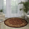Nourison Antiquities ANT05 Stately Empire Burgundy Area Rug by Kathy Ireland 6' Round