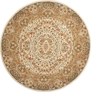 Nourison Antiquities ANT05 Stately Empire Ivory Area Rug by Kathy Ireland 6' Round