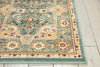 Nourison Antiquities ANT06 Imperial Garden Slate Blue Area Rug by Kathy Ireland 3' X 8'