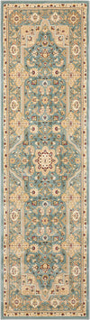 Nourison Antiquities ANT06 Imperial Garden Slate Blue Area Rug by Kathy Ireland 2'2'' X 7'6'' Runner