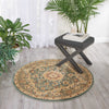 Nourison Antiquities ANT06 Imperial Garden Slate Blue Area Rug by Kathy Ireland 4' Round