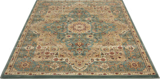 Nourison Antiquities ANT06 Imperial Garden Slate Blue Area Rug by Kathy Ireland 6' X 8'