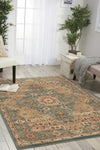 Nourison Antiquities ANT06 Imperial Garden Slate Blue Area Rug by Kathy Ireland 6' X 8'