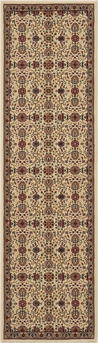 Nourison Ki11 Antiquities ANT08 Ivory Area Rug by Kathy Ireland 3' X 8'