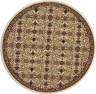 Nourison Ki11 Antiquities ANT08 Ivory Area Rug by Kathy Ireland 4' Round