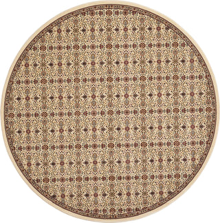 Nourison Ki11 Antiquities ANT08 Ivory Area Rug by Kathy Ireland 8' Round
