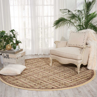 Nourison Ki11 Antiquities ANT08 Ivory Area Rug by Kathy Ireland 8' Round