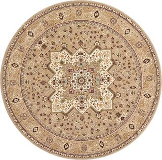 Nourison Ki11 Antiquities ANT09 Beige Area Rug by Kathy Ireland 7'10'' X 7'10'' Round