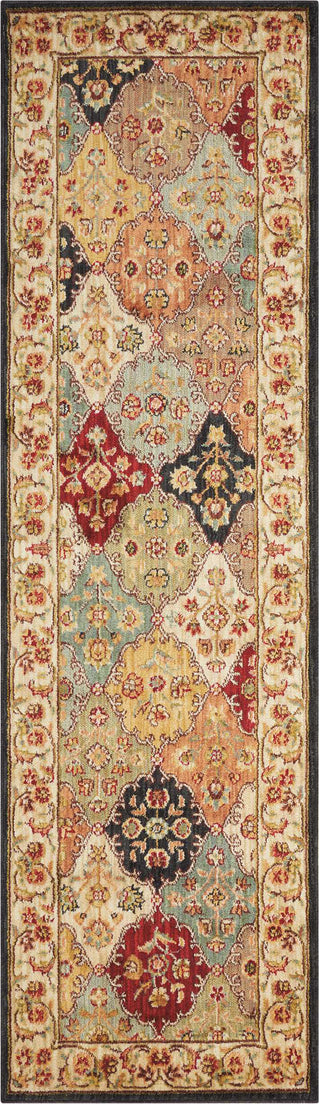 Nourison Ancient Times BAB03 Empress Garden Multicolor Area Rug by Kathy Ireland 2'2'' X 7'6'' Runner