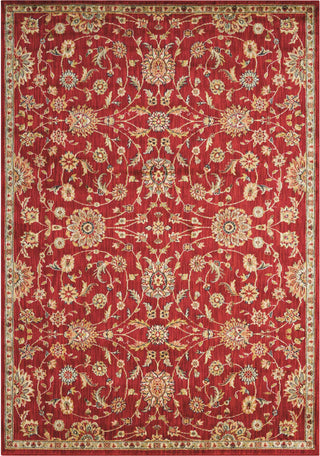 Nourison Ancient Times BAB05 Treasures Red Area Rug by Kathy Ireland 6' X 8'