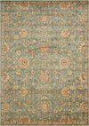 Nourison Ancient Times BAB05 Treasures Teal Area Rug by Kathy Ireland