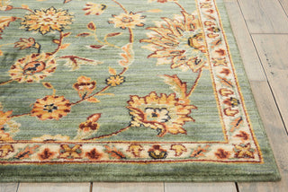 Nourison Ancient Times BAB05 Treasures Teal Area Rug by Kathy Ireland 8' X 10'