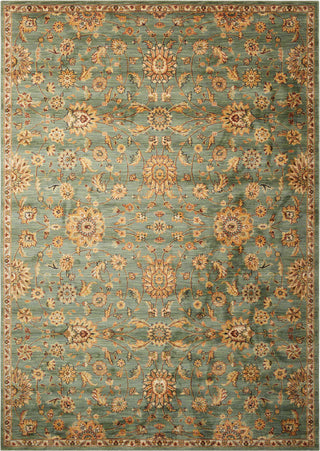 Nourison Ancient Times BAB05 Treasures Teal Area Rug by Kathy Ireland 8' X 10'