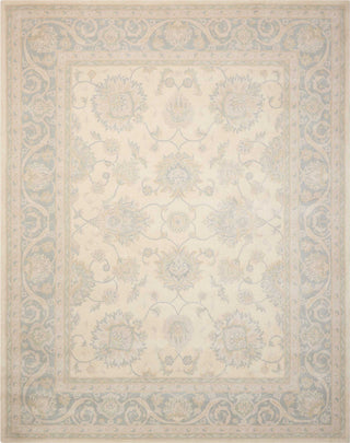 Nourison Royal Serenity SER01 Hyde Park Ivory Blue Area Rug by Kathy Ireland 7'6'' X 9'6''