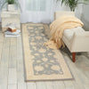 Nourison Royal Serenity SER01 Hyde Park Slate Area Rug by Kathy Ireland 3' X 8'