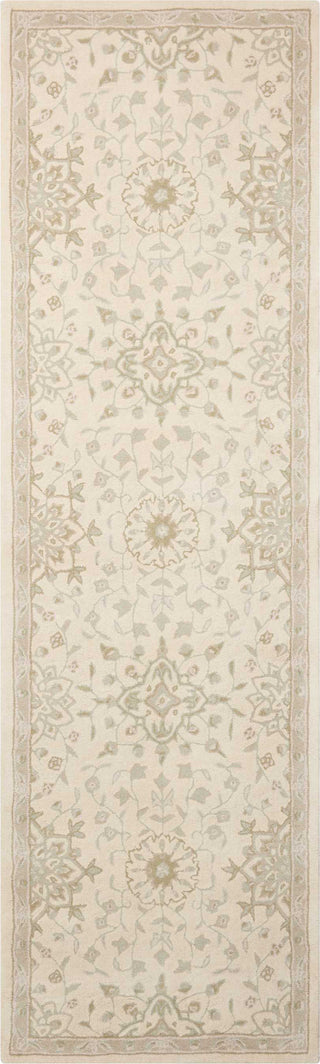 Nourison Royal Serenity SER02 St James Bone Area Rug by Kathy Ireland 2'3'' X 8' Runner