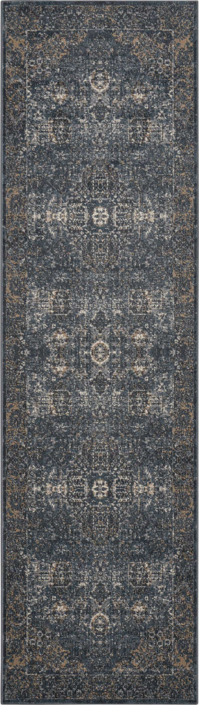 Nourison Ki25 Malta MAI01 Navy Area Rug