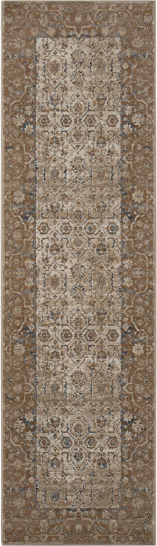 Nourison Ki25 Malta MAI04 Taupe Area Rug by Kathy Ireland 2'2'' X 7'7'' Runner