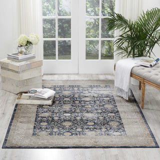 Nourison Ki25 Malta MAI07 Navy Area Rug by Kathy Ireland Room Image Feature