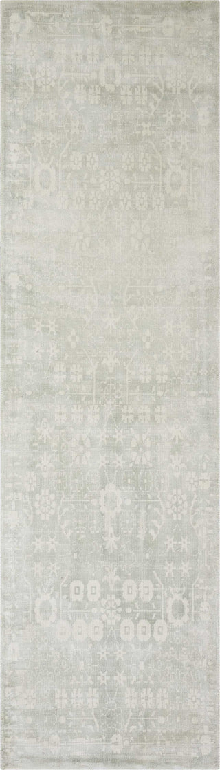 Nourison Ki26 Desert Skies DSK02 Silver/Green Area Rug by Kathy Ireland 2'3'' X 8' Runner