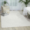 Nourison Ki30 Light and Airy KIT01 White Area Rug by Kathy Ireland 5' X 7' Feature
